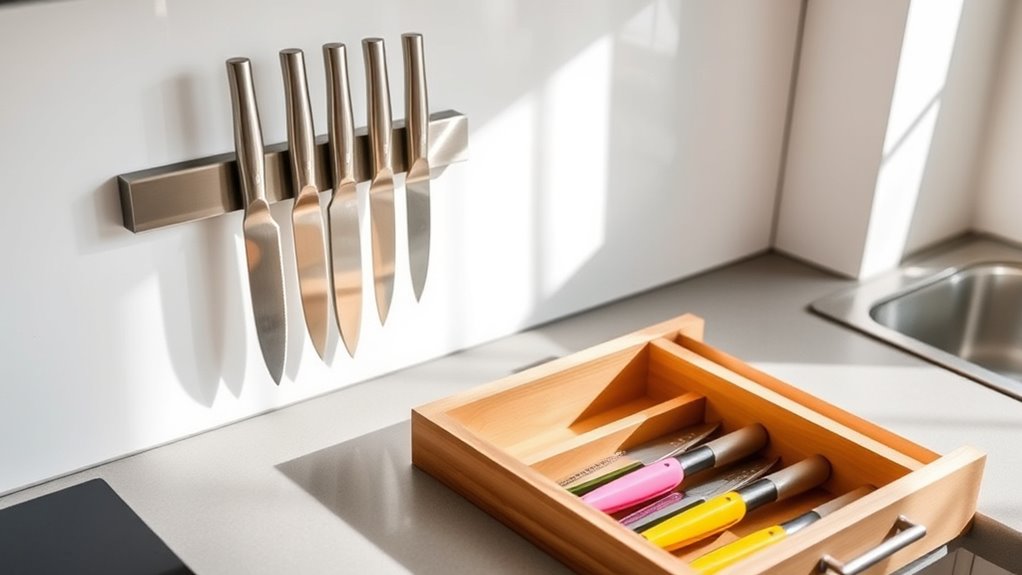 safe organized knife storage