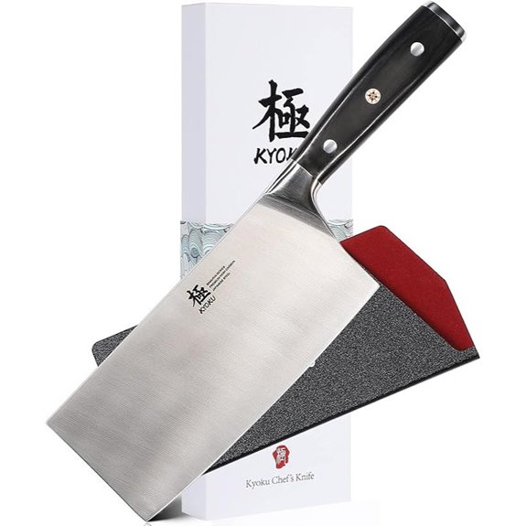 Kyoku Samurai 7 Cleaver Knife with Sheath