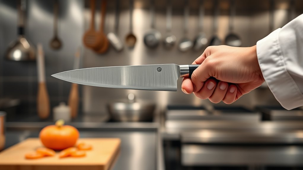 secure confident knife passing