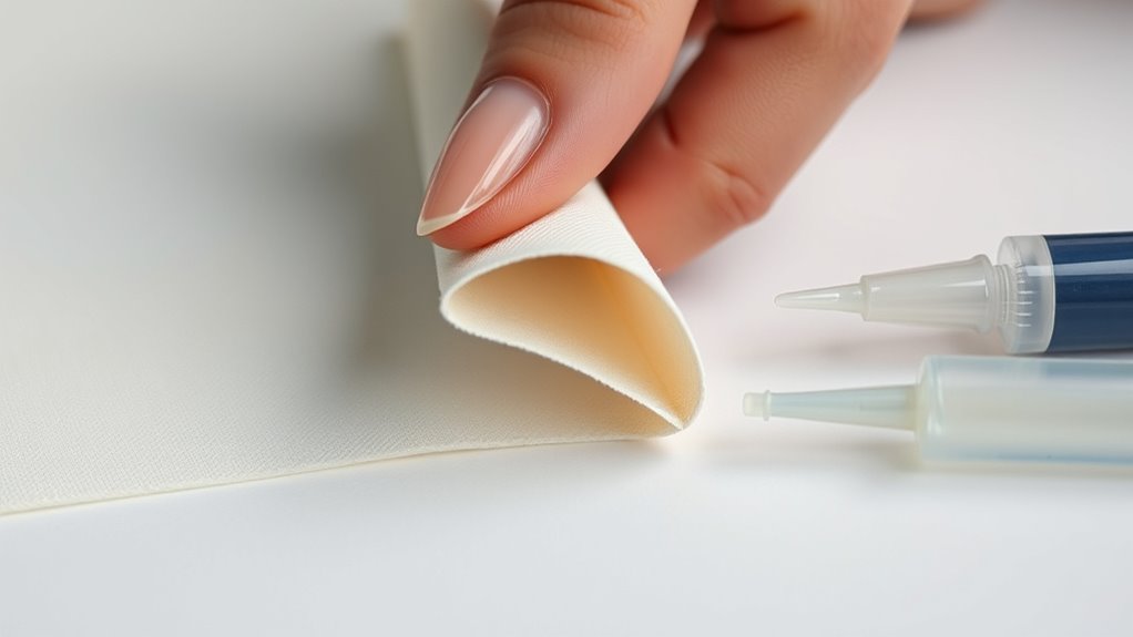 secure fabric edge with adhesives