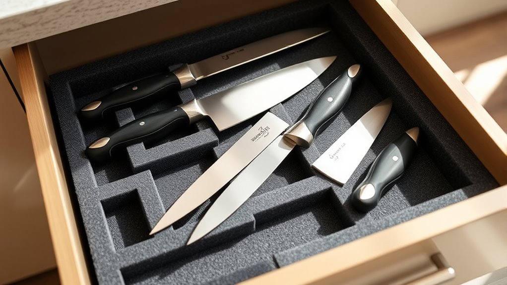 secure hygienic knife storage