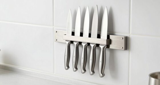 secure knives on magnetic strip