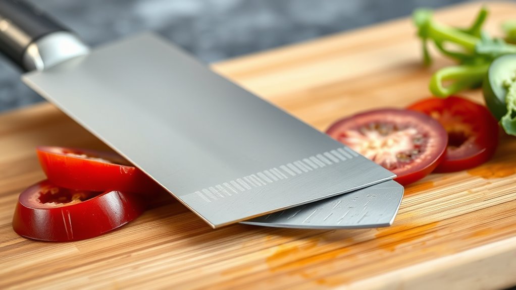 secure knives on stable surface