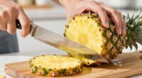 secure precise pineapple cutting