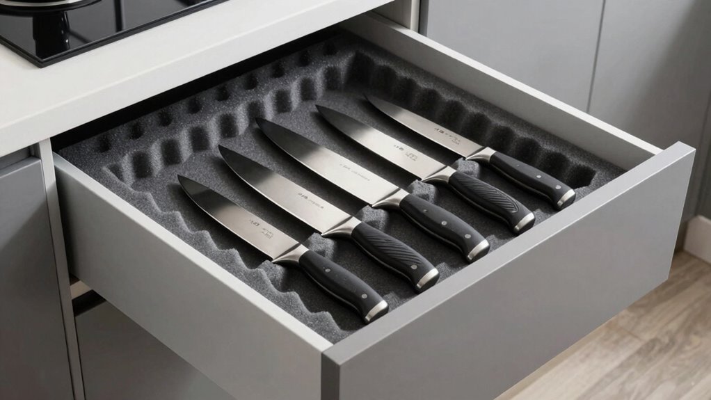 secure sharp knife storage