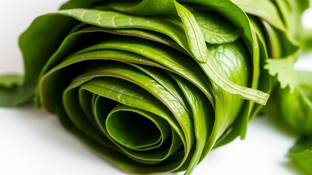 select tender fresh leaves