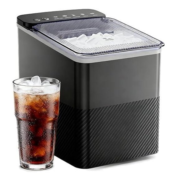 Countertop Ice Maker with Self-Cleaning and Scoop