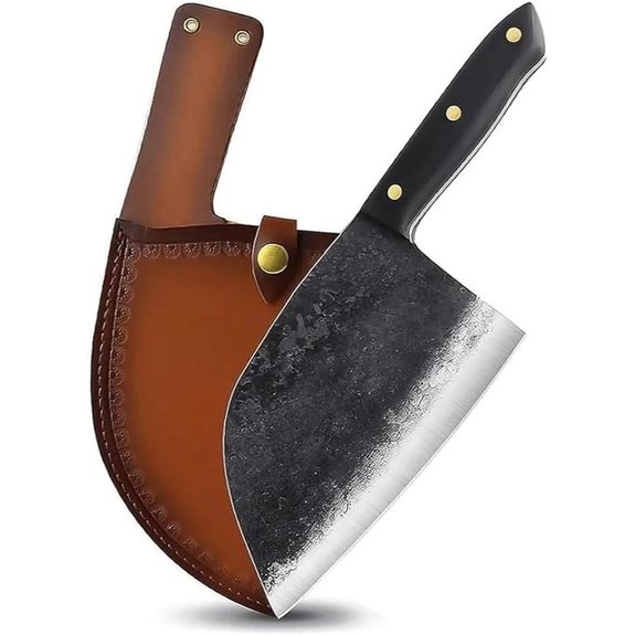 Freelander Serbian Chef Knife with Leather Sheath
