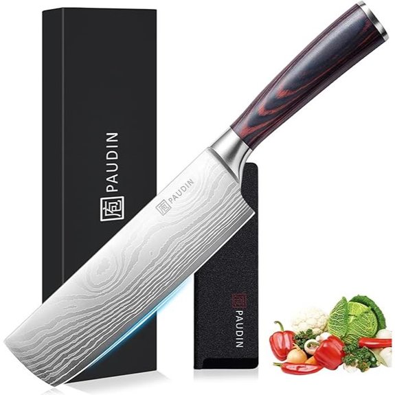 Paudin 7 Razor Sharp Nakiri Kitchen Knife