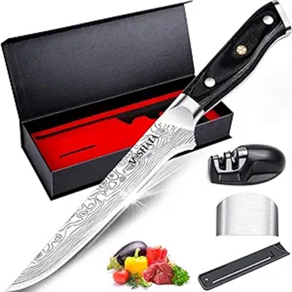 MOSFiATA 6 Boning Knife with Sharpener and Guard