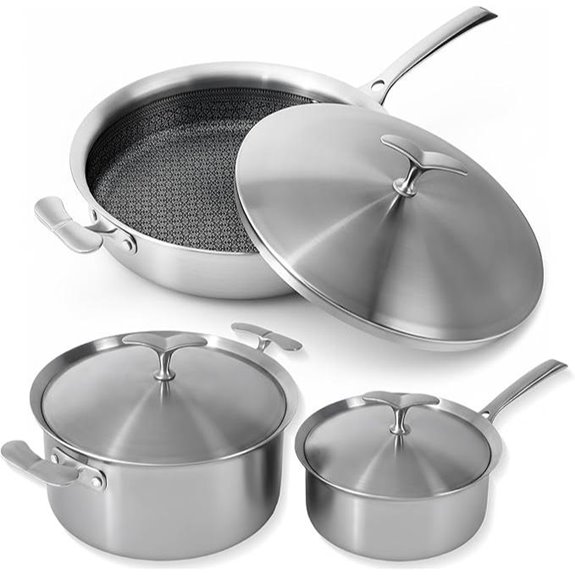5-Ply Stainless Steel Cookware Set (6 Pcs)