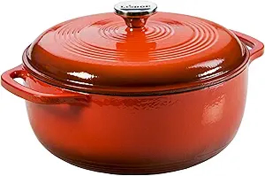 Lodge 6 Qt Enameled Cast Iron Dutch Oven