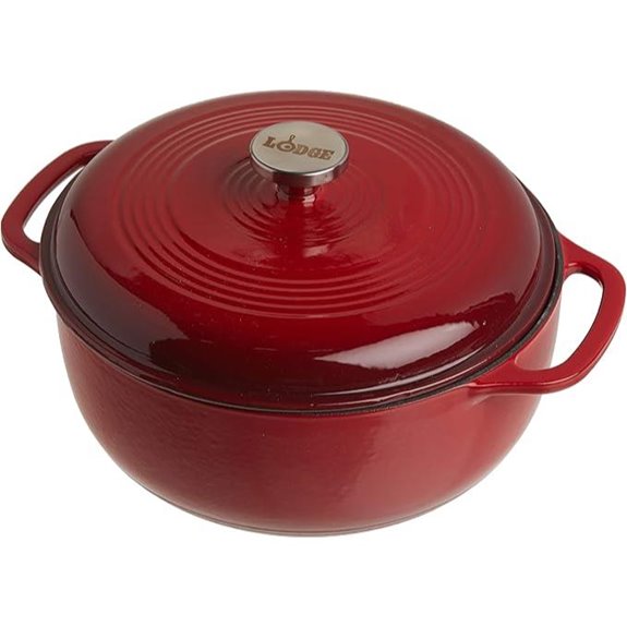 Lodge 6 Qt Enameled Cast Iron Dutch Oven