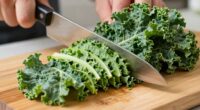 slice kale into ribbons