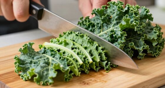 slice kale into ribbons