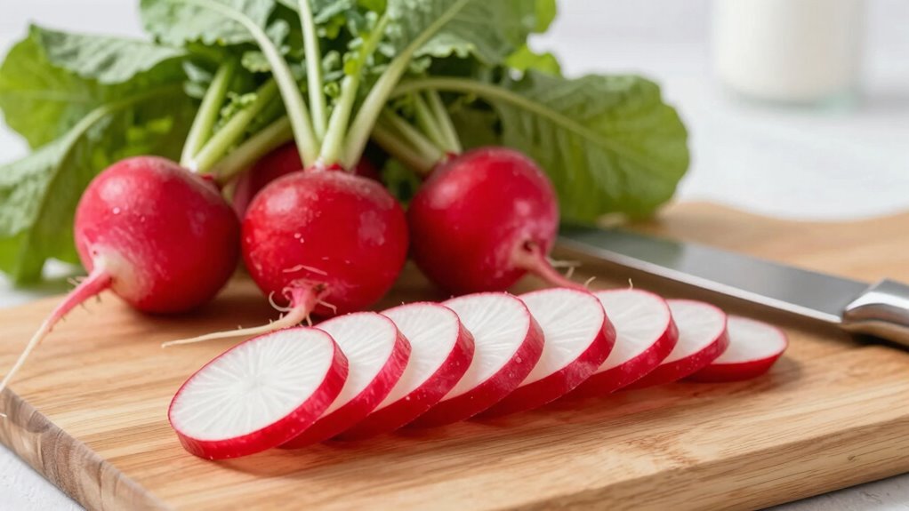 slice radishes into matchsticks