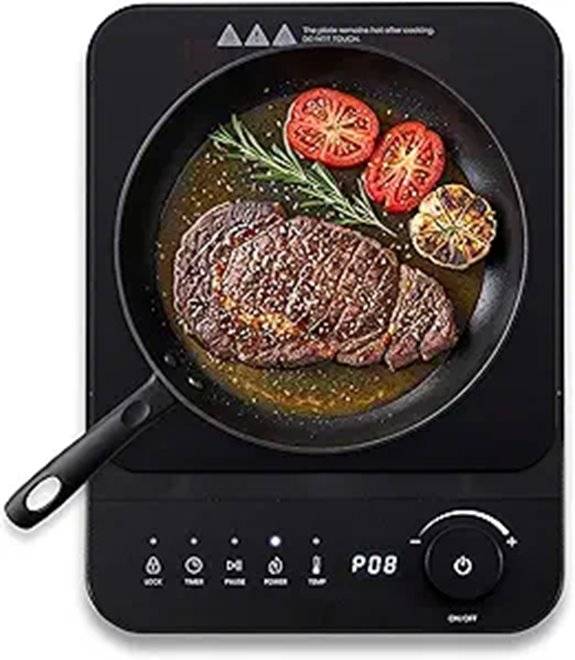 Elite Gourmet SlimStore Induction Cooktop with Touch Controls