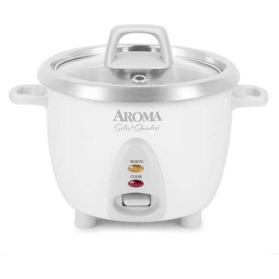 AROMA Stainless Rice Cooker 3-Cup (Uncooked)