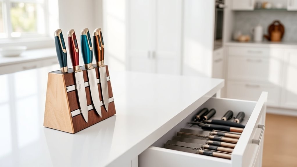 space efficient knife storage options