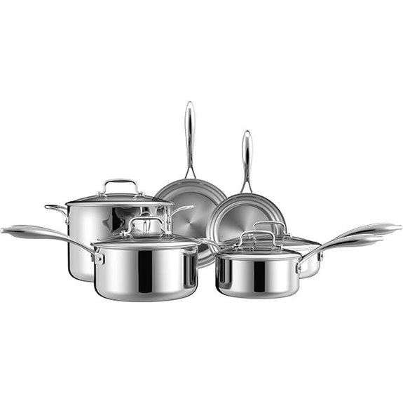 5-Ply 10-Piece Stainless Steel Cookware Set
