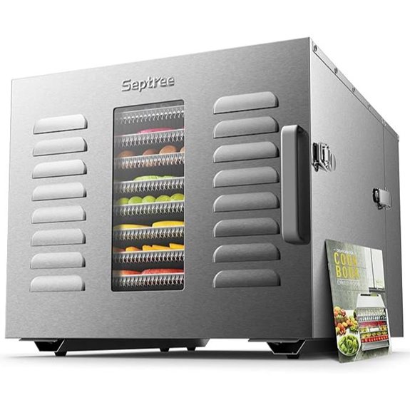 Commercial Food Dehydrator with 10 Trays and Stainless Steel