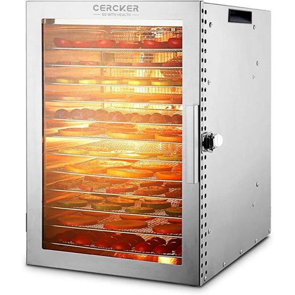 Stainless Steel Food Dehydrator with 12 Trays
