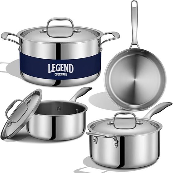 LEGEND 5-Ply Stainless Steel Cookware Set (7-Piece)