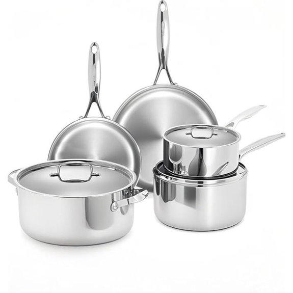 5-Ply Stainless Steel Cookware Set (8-Piece)