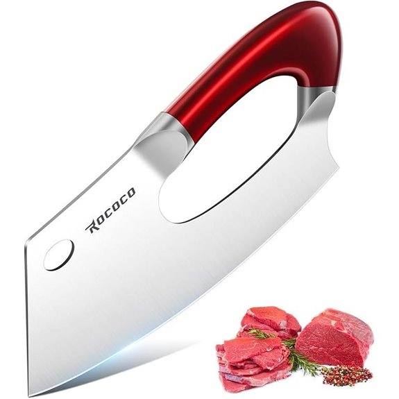 ROCOCO Stainless Steel Meat Cleaver Knife for Kitchen