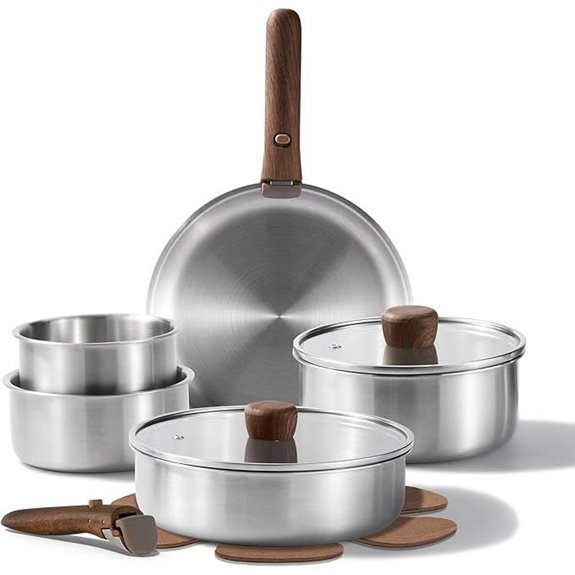 CAROTE 13pcs Stainless Steel Cookware Set