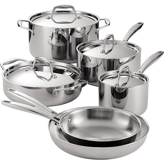 Tramontina 10-Piece Stainless Steel Cookware Set