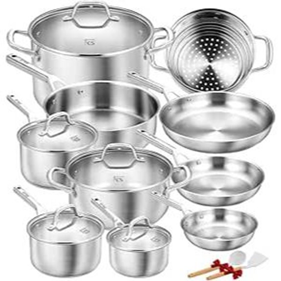Koch Systeme CS 17-Piece Stainless Steel Cookware Set
