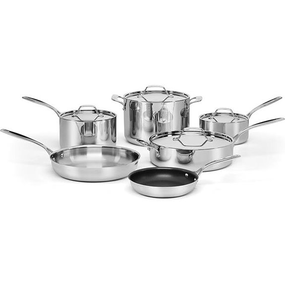 Cuisinart 10-Piece Stainless Steel Cookware Set