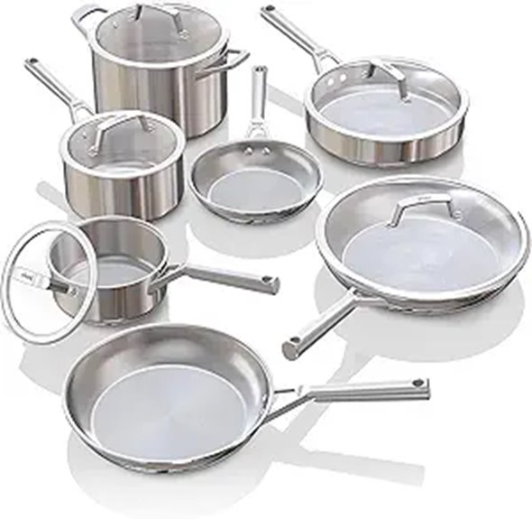Ninja EverClad 12-Piece Stainless Steel Cookware Set