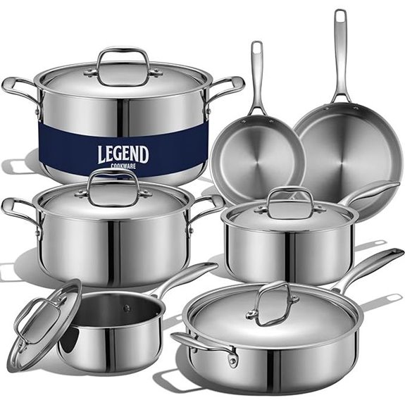LEGEND 5-Ply Stainless Steel Cookware Set (12-Piece)