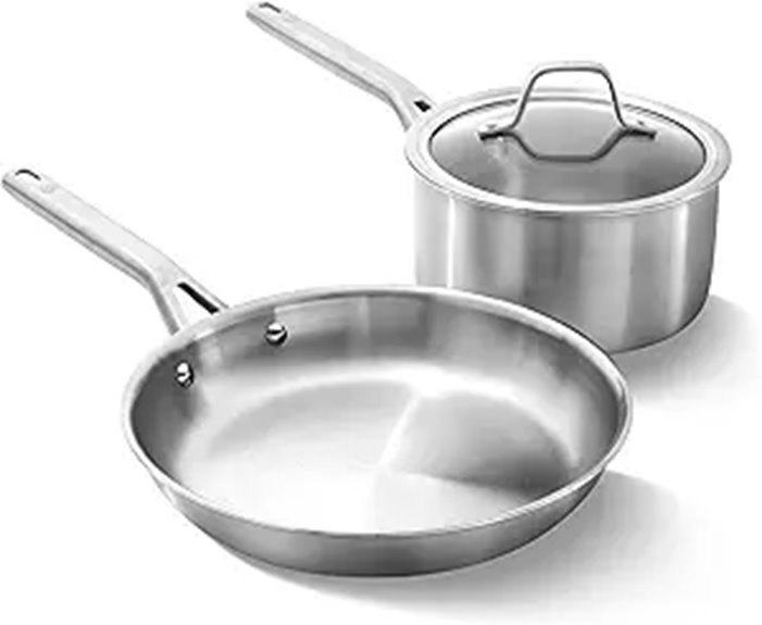 Calphalon Premier 3-Piece Stainless Steel Cookware Set