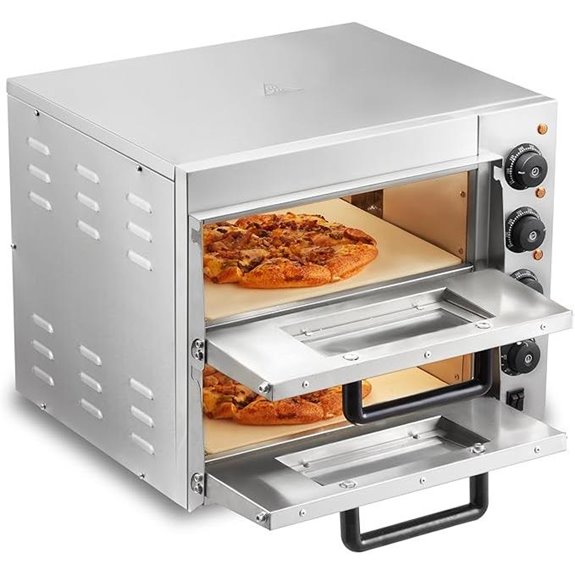 VEVOR Commercial Double Deck Pizza Oven Stainless Steel