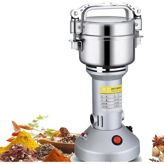 Stainless Steel Grain Mill with 850W Electric Grinder