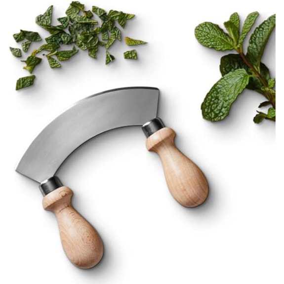 5.6” Stainless Steel Mezzaluna Knife