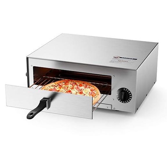 Electric Stainless Steel Pizza Oven with Removable Tray