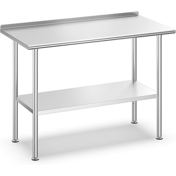 All-Stainless Steel Prep Table 24x48 Inch