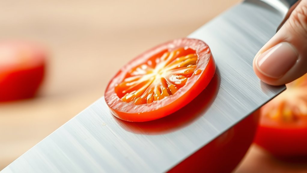 steady gentle slicing technique