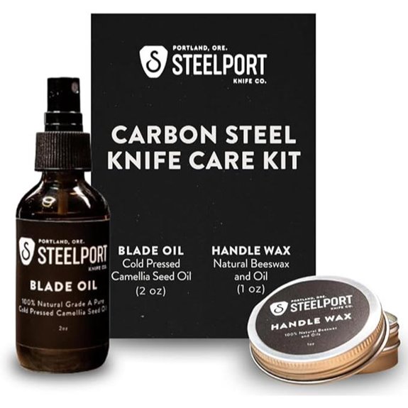 STEELPORT Carbon Steel Knife Care Kit with Oil and Wax