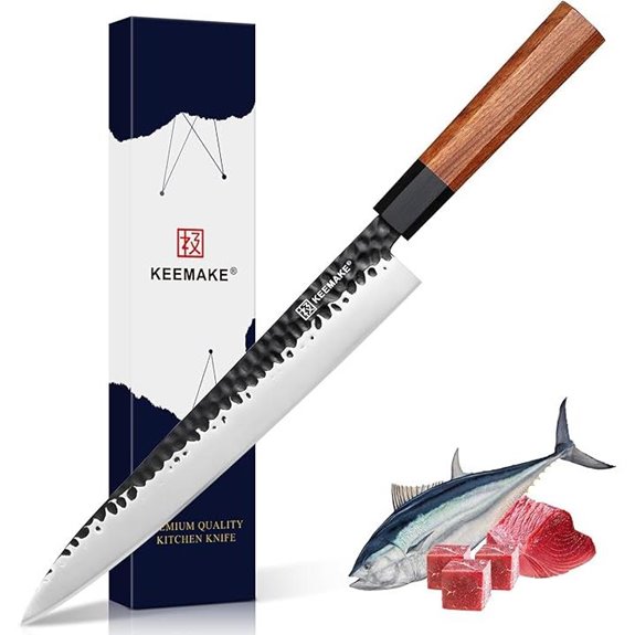 KEEMMAKE Sushi Knife with Rosewood Handle