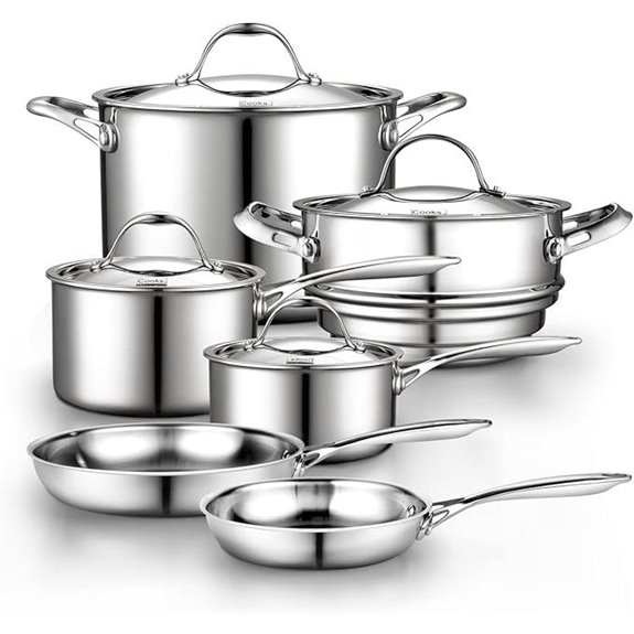 Cooks Standard 10-Piece Stainless Steel Cookware Set