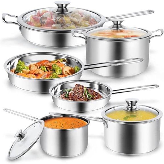 Aufranc 10-Piece Stainless Steel Cookware Set