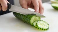 thin cucumber slices technique