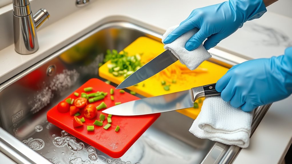 thorough cleaning and sanitizing