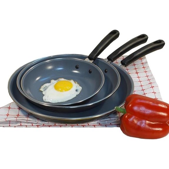 Excelsteel 3-Piece Carbon Steel Frypan Set