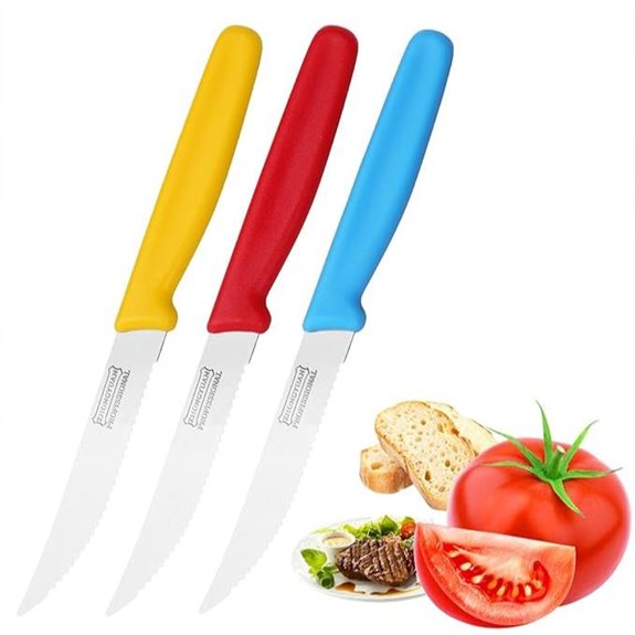 3-Pack Tomato & Onion Knives with Serrated Blades